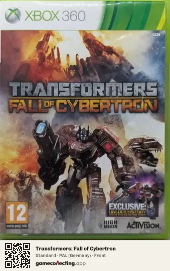 Transformers: Fall of Cybertron Xbox 360, Germany box front