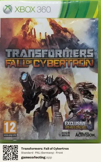 Transformers: Fall of Cybertron Xbox 360, Germany box front