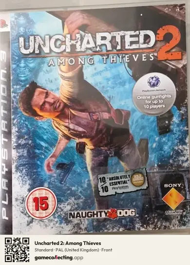 Uncharted 2: Among Thieves PlayStation 3, United Kingdom box front