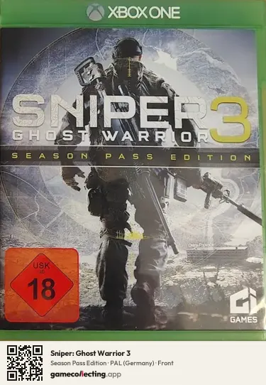 Sniper: Ghost Warrior 3 Xbox One, Germany box front
