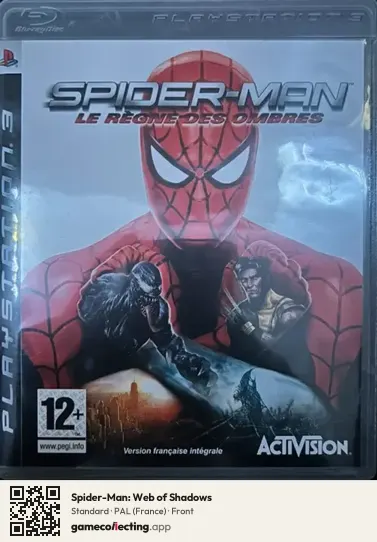 Spider-Man: Web of Shadows PlayStation 3, France box front