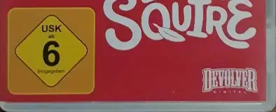 The Plucky Squire, the USK square on its front