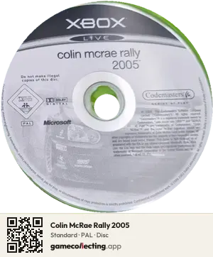 Colin McRae Rally 2005 Xbox, PAL disc