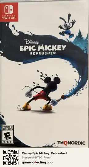 Disney Epic Mickey: Rebrushed Nintendo Switch, NTSC box front