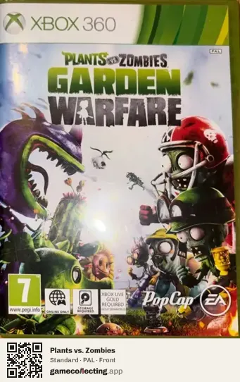 Plants vs. Zombies Xbox 360, PAL box front