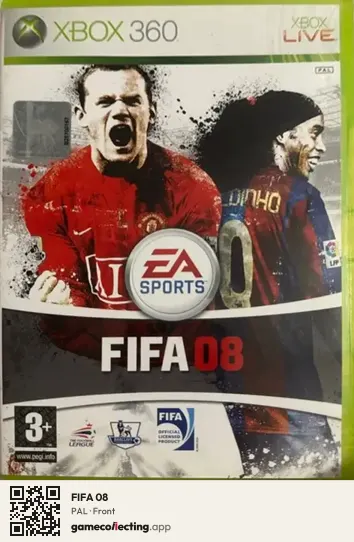 FIFA 08 Xbox 360, PAL box front