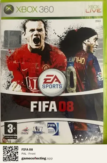 FIFA 08 Xbox 360, PAL box front