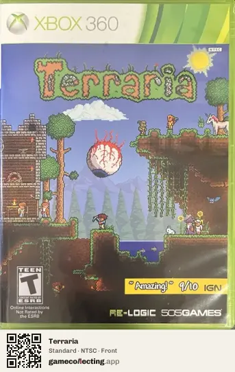 Terraria Xbox 360, NTSC box front