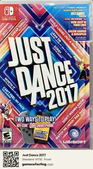 Just Dance 2017 Nintendo Switch, NTSC box front