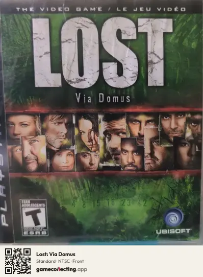 Lost: Via Domus PlayStation 3, NTSC box front