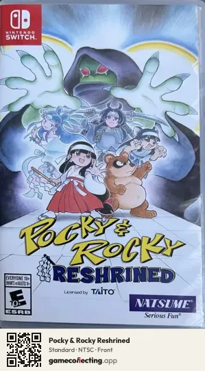 Pocky & Rocky Reshrined Nintendo Switch, NTSC box front