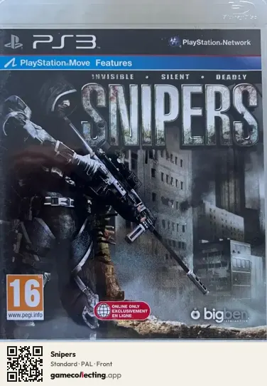Snipers PlayStation 3, PAL box front