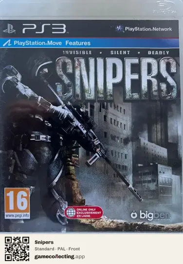 Snipers PlayStation 3, PAL box front