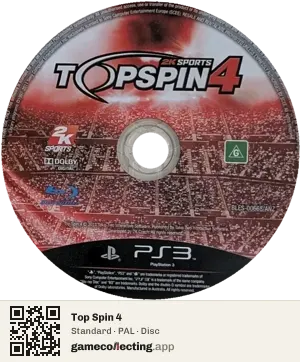Top Spin 4 PlayStation 3, PAL disc