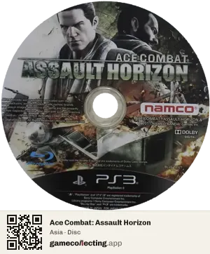 Ace Combat: Assault Horizon PlayStation 3, Asia disc