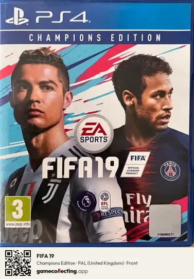 FIFA 19 PlayStation 4, United Kingdom box front