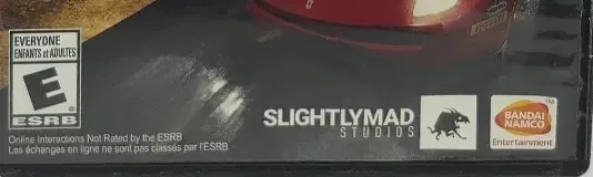Project Cars 2, the ESRB box on its front