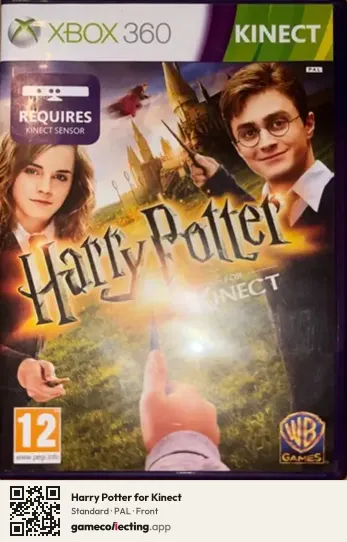 Harry Potter for Kinect Xbox 360, PAL box front
