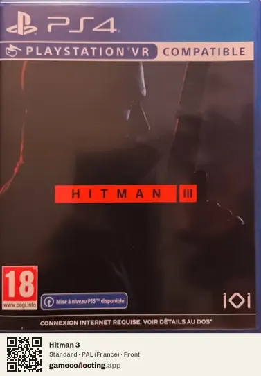 Hitman 3 PlayStation 4, France box front