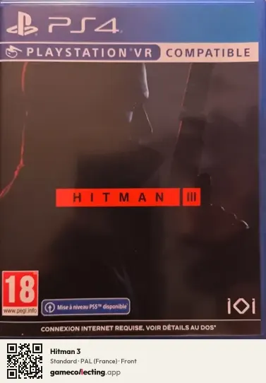 Hitman 3 PlayStation 4, France box front