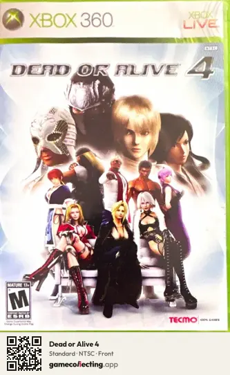Dead or Alive 4 Xbox 360, NTSC box front