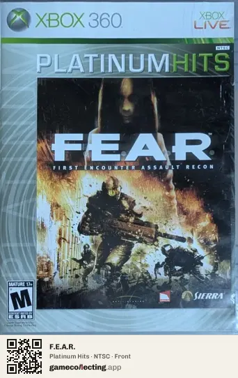 F.E.A.R. Xbox 360, NTSC box front