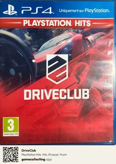 DriveClub PlayStation 4, France box front