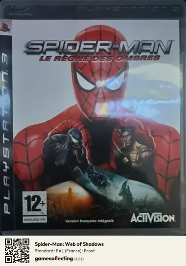 Spider-Man: Web of Shadows PlayStation 3, France box front