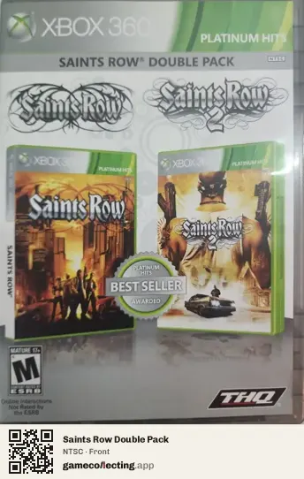 Saints Row Double Pack Xbox 360, NTSC box front