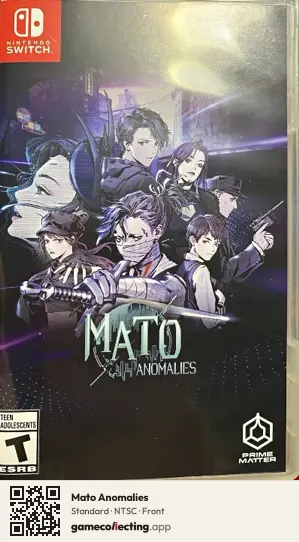 Mato Anomalies Nintendo Switch, NTSC box front