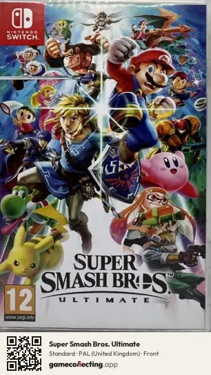 Super Smash Bros. Ultimate Nintendo Switch, United Kingdom box front