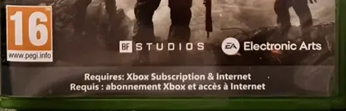 Battlefield 6, the PEGI square on its front