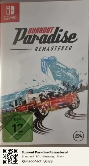 Burnout Paradise Remastered Nintendo Switch, Germany box front
