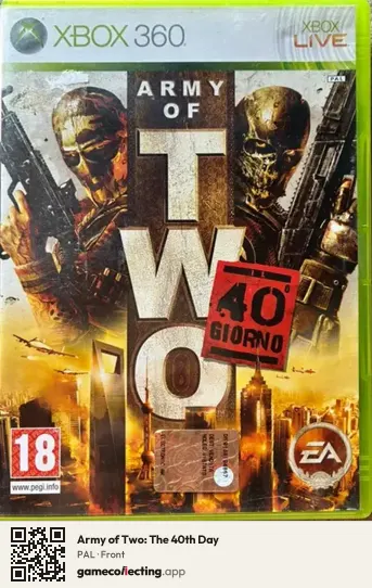 Army of Two: The 40th Day Xbox 360, PAL box front
