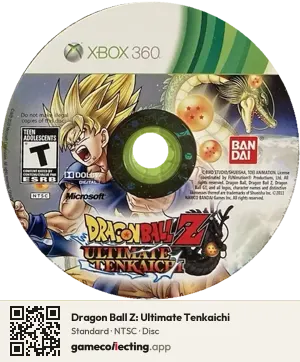 Dragon Ball Z: Ultimate Tenkaichi Xbox 360, NTSC disc