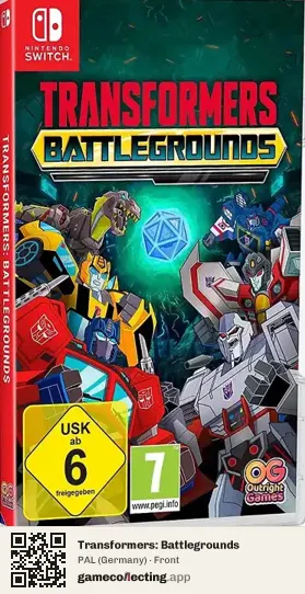 Transformers: Battlegrounds Nintendo Switch, Germany box front