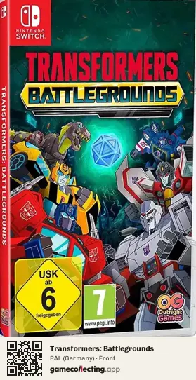 Transformers: Battlegrounds Nintendo Switch, Germany box front