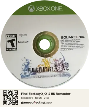 Final Fantasy X/X-2 HD Remaster Xbox One, NTSC disc