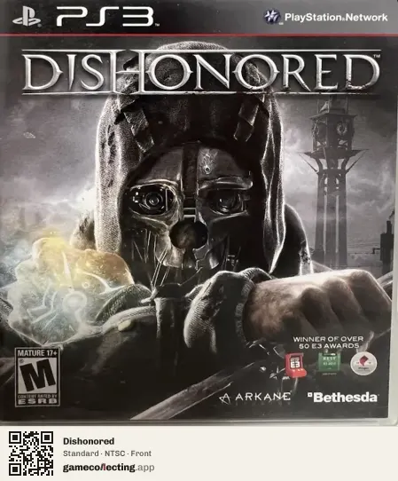 Dishonored PlayStation 3, NTSC box front