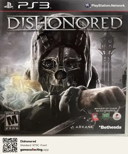 Dishonored PlayStation 3, NTSC box front