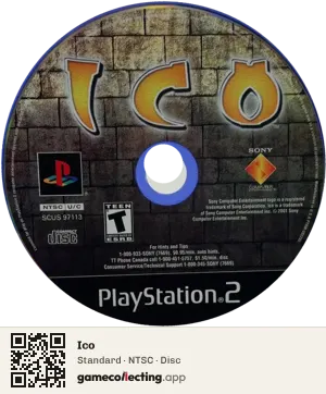 Ico PlayStation 2, NTSC disc