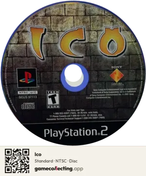 Ico PlayStation 2, NTSC disc