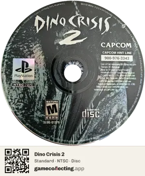 Dino Crisis 2 PlayStation, NTSC disc