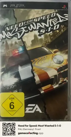 Need for Speed: Most Wanted 5-1-0 PlayStation Portable, Germany box front