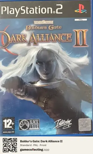 Baldur's Gate: Dark Alliance II PlayStation 2, PAL box front