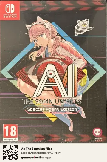 AI: The Somnium Files Nintendo Switch, PAL box front