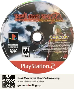 Devil May Cry 3: Dante's Awakening PlayStation 2, NTSC disc