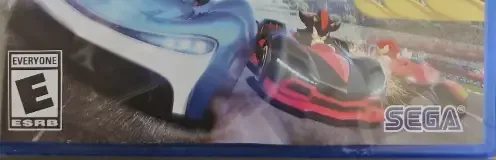 Team Sonic Racing, the ESRB box on its front
