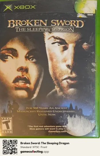 Broken Sword: The Sleeping Dragon Xbox, NTSC box front