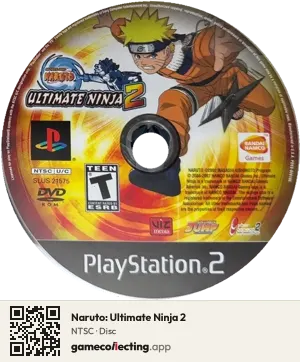 Naruto: Ultimate Ninja 2 PlayStation 2, NTSC disc